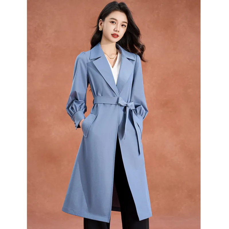 Mylan Trench Coats Women's Blue-3