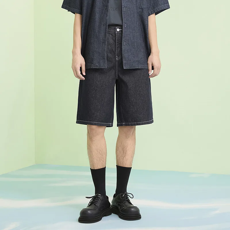 GXG Denim Shorts Men Dark Blue-3