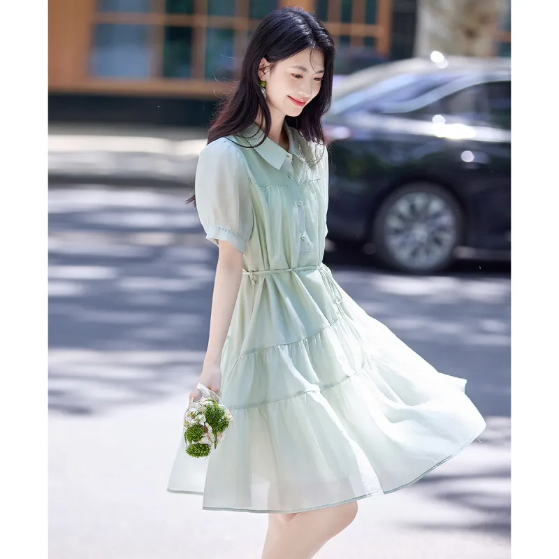 Still Quiet Short Sleeved Dress Women's-4