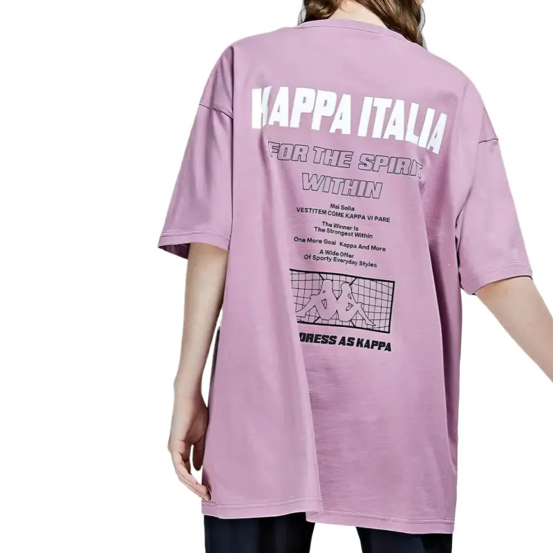 Kappa Oversize T-Shirt Unisex Beautiful Pink Purple-2