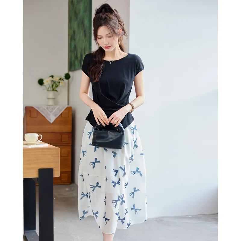 TERRE BLEUE Two Piece Skirt Sets Women's-5