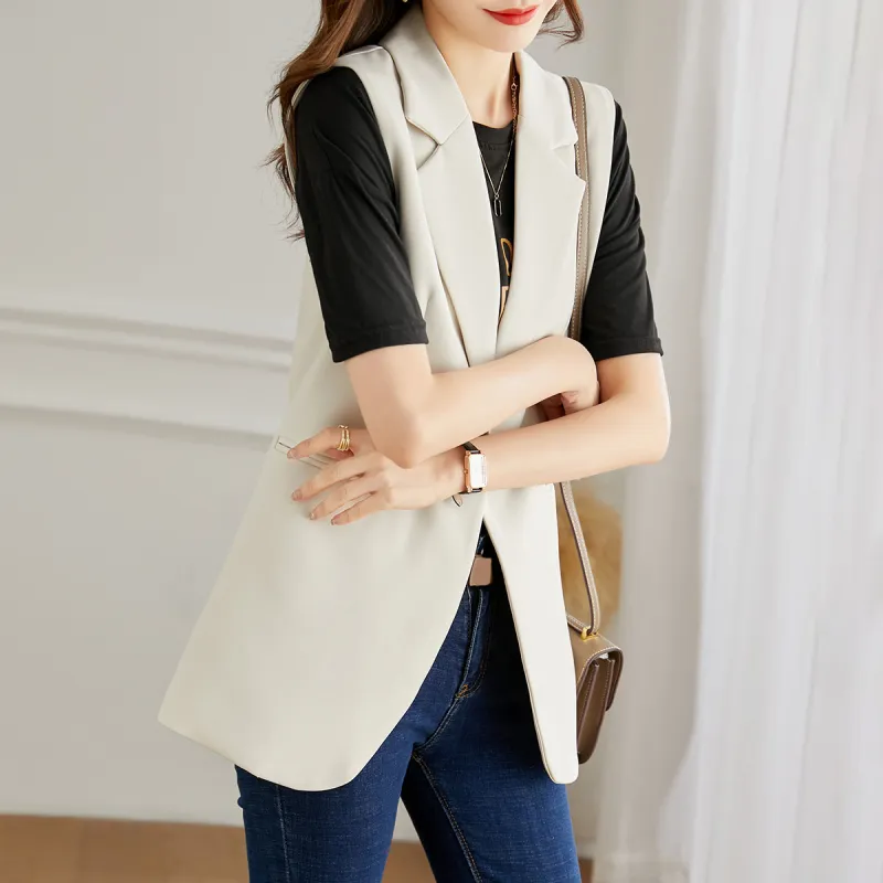 TERRE BLEUE Spring Vest Loose Fit Women's-3