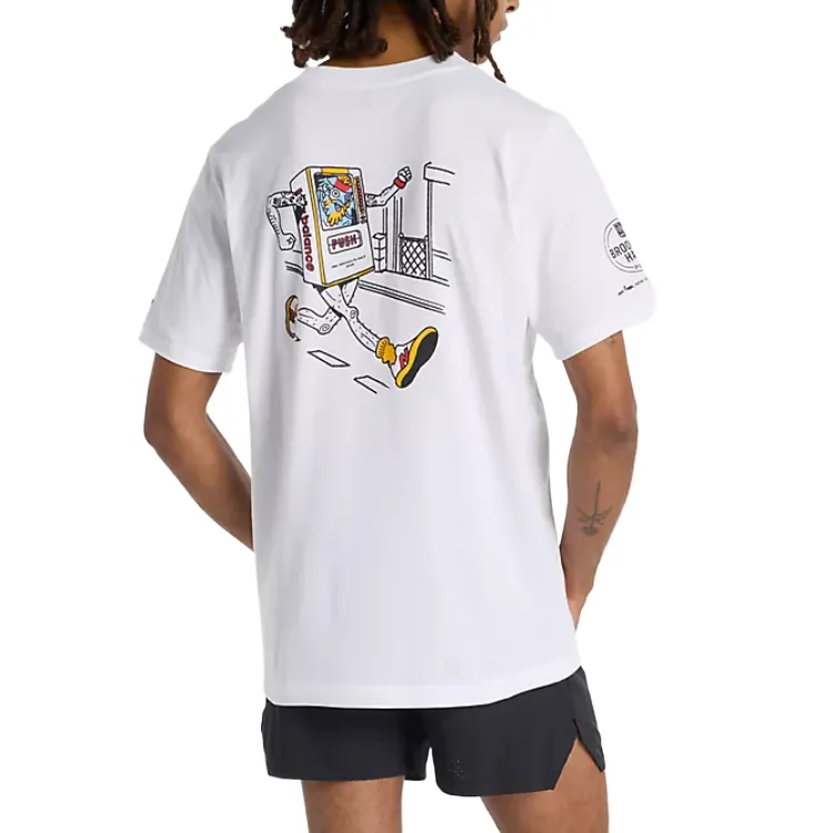 New Balance RBC Brooklyn Half Collection Graphic Collection T Shirt Men's White-1