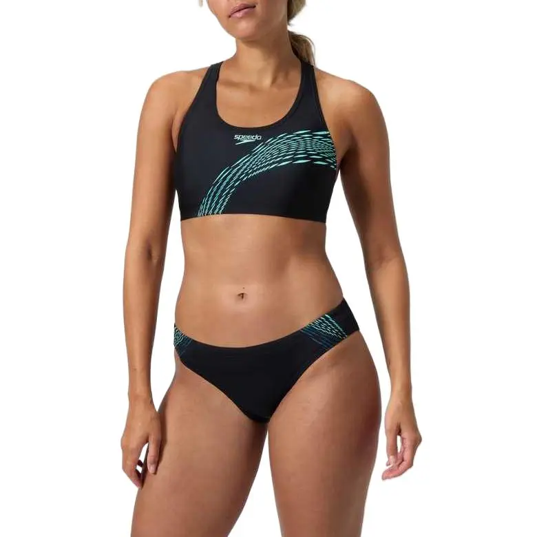 Speedo Bikini Women's Black Blue-2