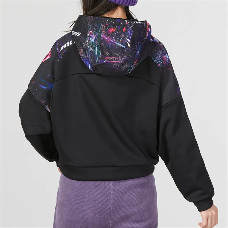Adidas NEO Sweatshirt Women's Black Purple-4