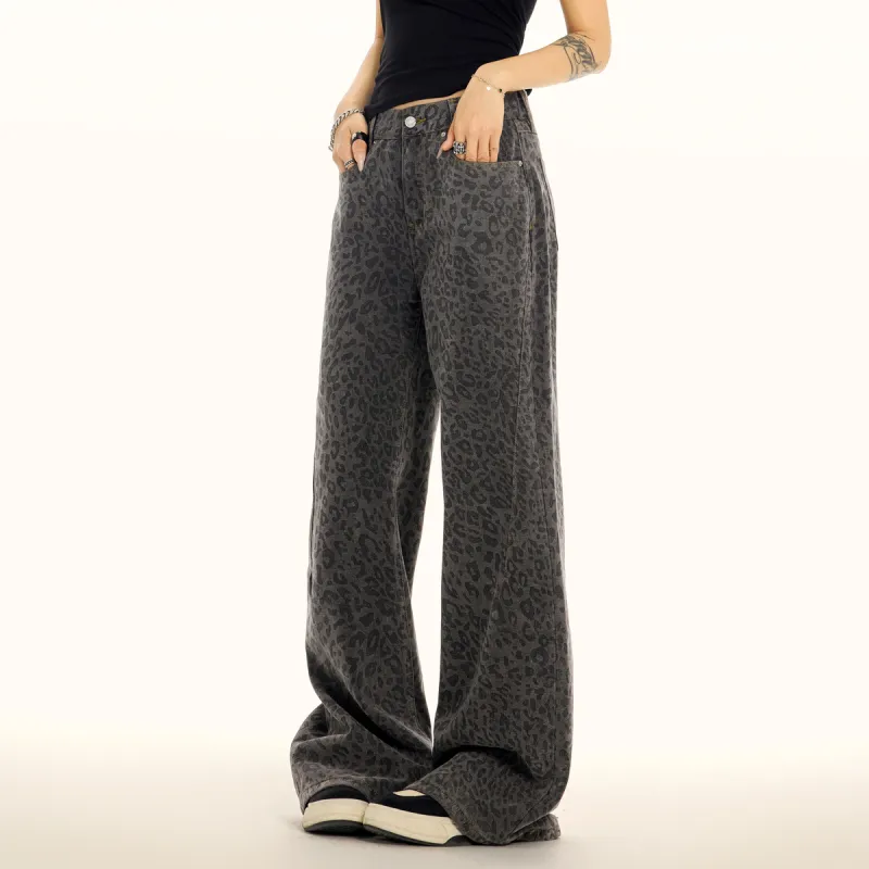 ZAVK Jeans Women's Leopard Print-3