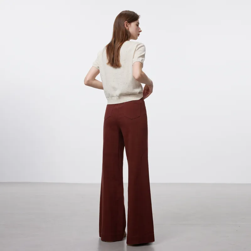 3COLOUR Jeans Women's Burgundy-4