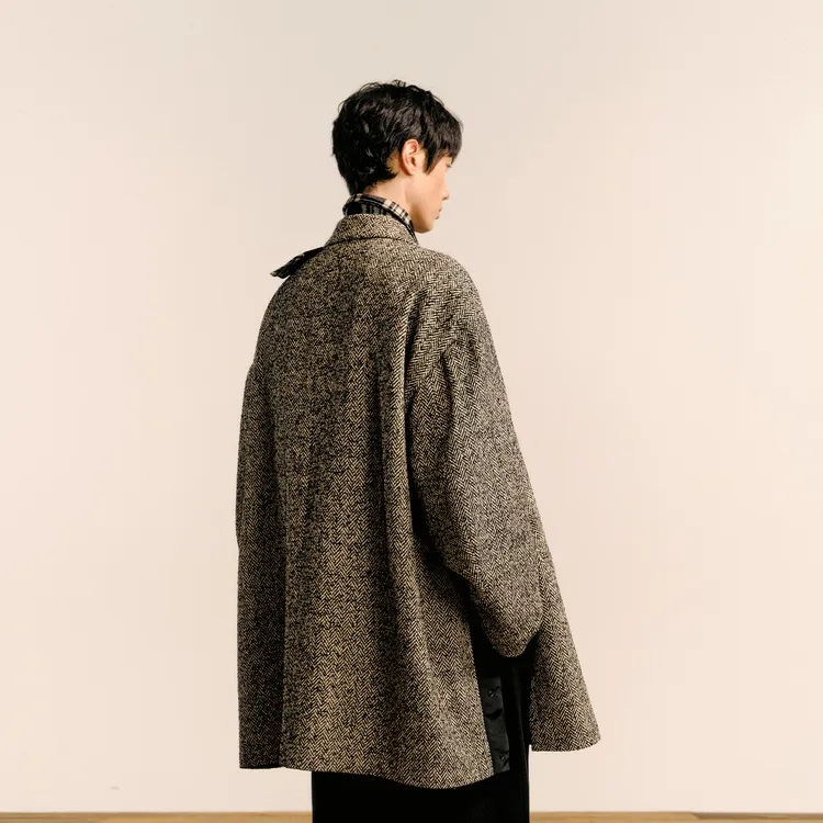 CROQUIS Coats Men's Mixed Black-3