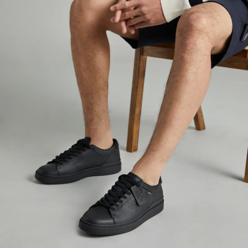 Clarks Slip Resistant Low Top Skateboard Shoes Men's Black-5
