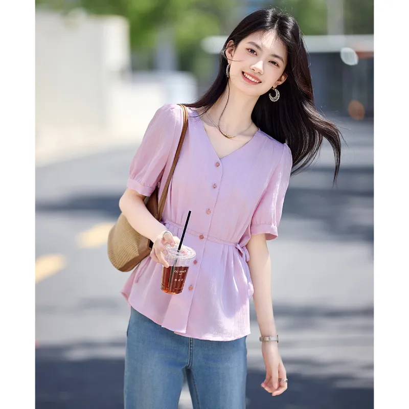 Still quiet Shirts Women's Pink-1