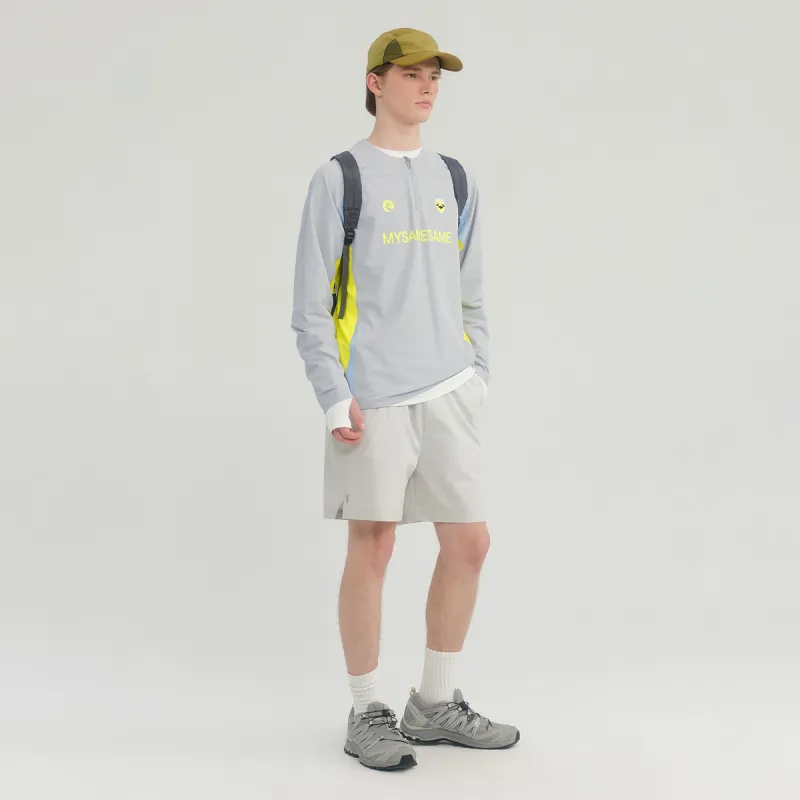 MYSAMESAME Casual Shorts Unisex Light Gray White In Stock-4