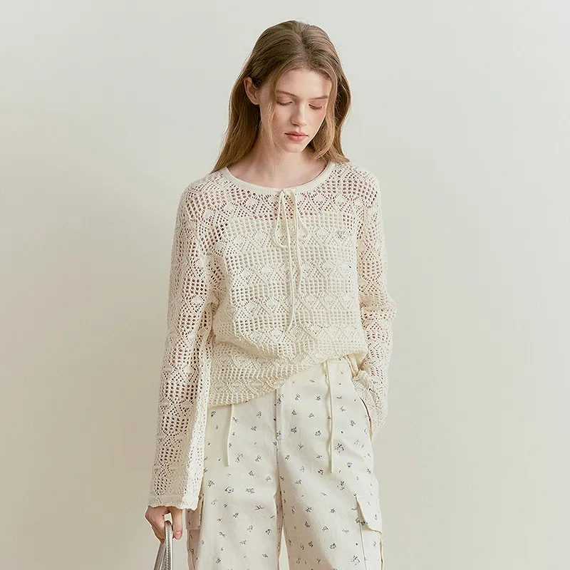 LEDIN Knitwear Women's Mist White-4