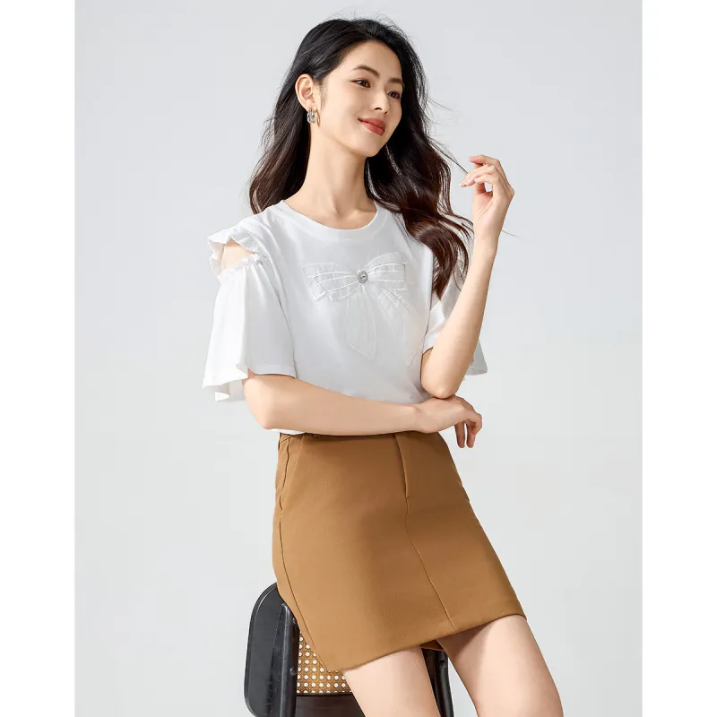 Love Elaine T Shirt Women's White-3