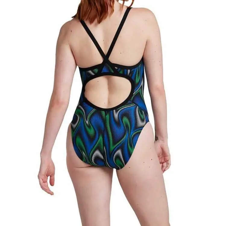 Speedo Purpose Flyback One Piece Blue One piece Swimsuit Women's-3