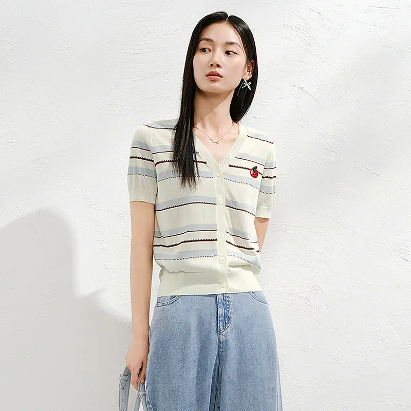 JZ. ANNAKRO Knitwear Women's Stripes Blue-5