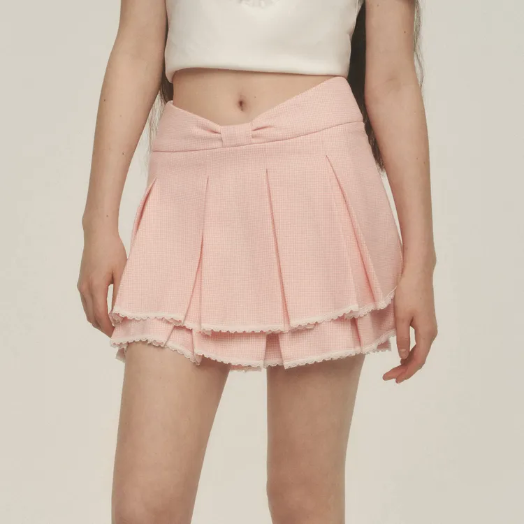 AYF Casual Short Skirts Women's Pink-2