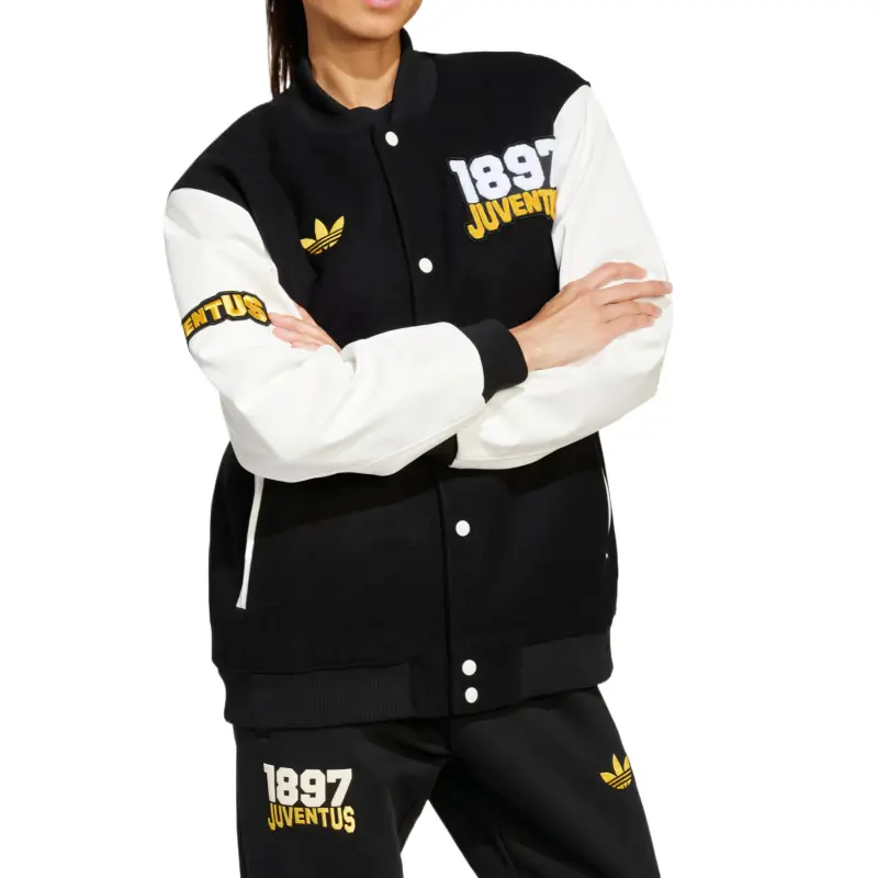 Adidas VRCT JUVE JKT UNITEFIT Puffer Jacket Women's Black/White/Bright Gold-3