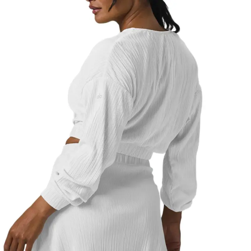 Alo Yoga Cropped Micro Plisse Jacket Women's-7