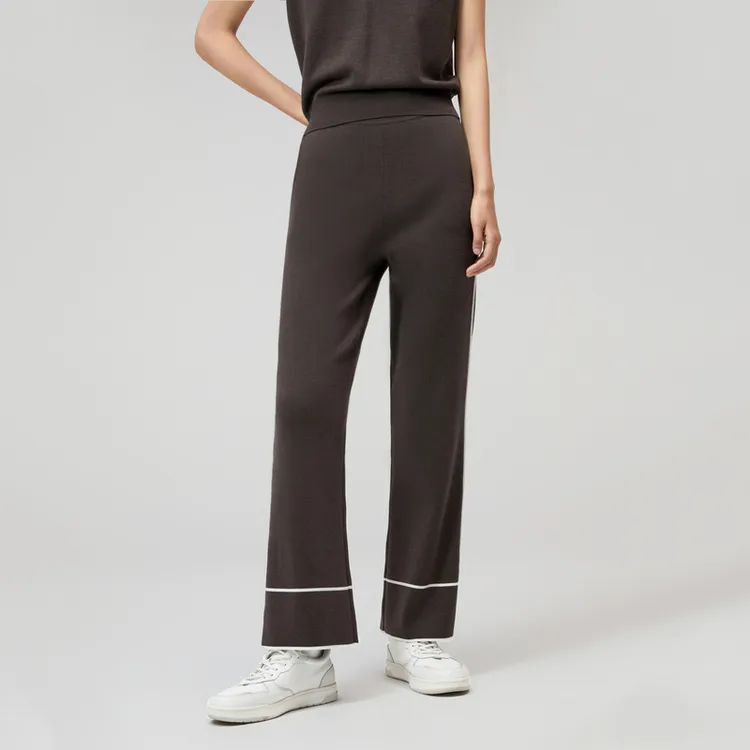 OVV FW23 Casual Pants Women's Dark Coffee-4