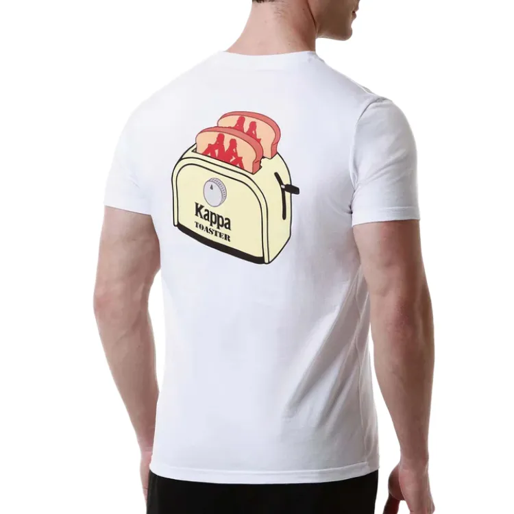 Kappa GRAPHIK LENNOX T Shirt Men's White-5