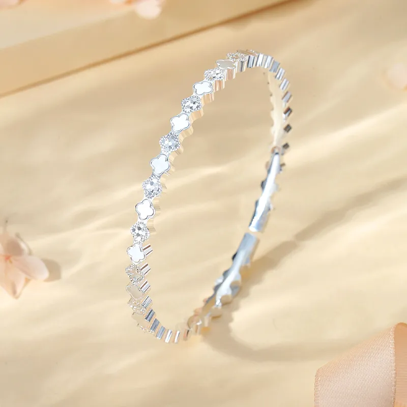 YASHENGZHUBAO 999 Fine Silver Bangles Women's-2