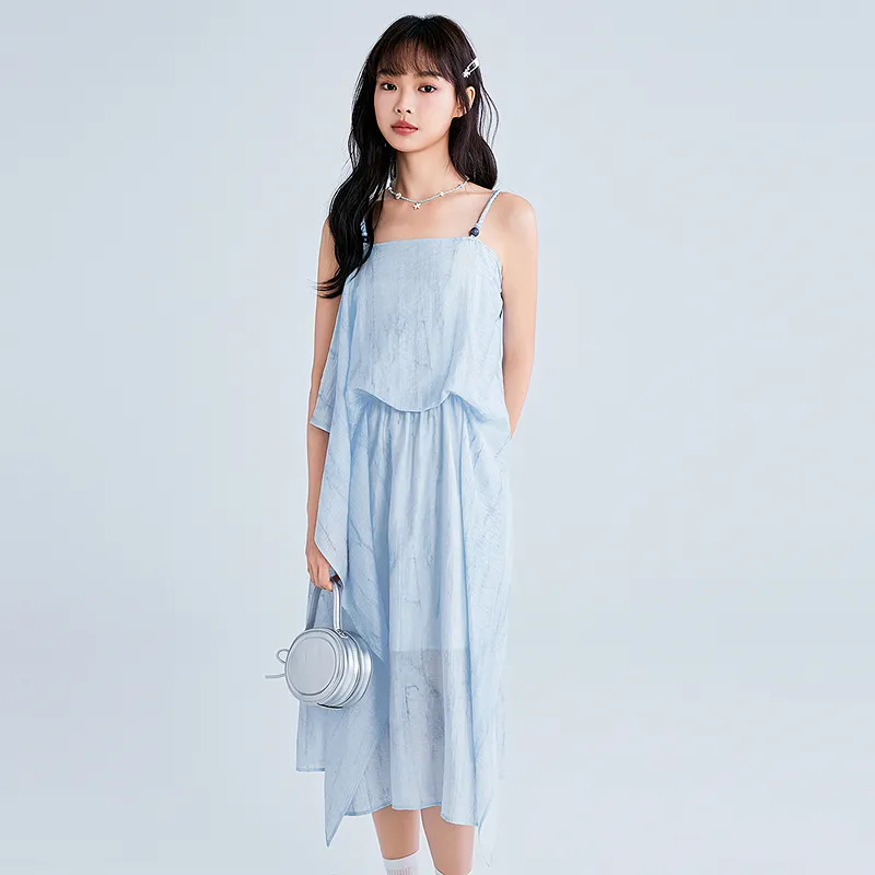 LEDIN Slip Dress Women's Ice Dew Blue-2