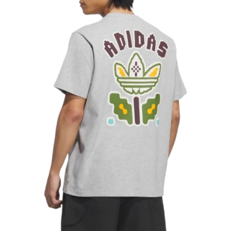 Adidas Originals T Shirts Men Medium Heather Gray-1