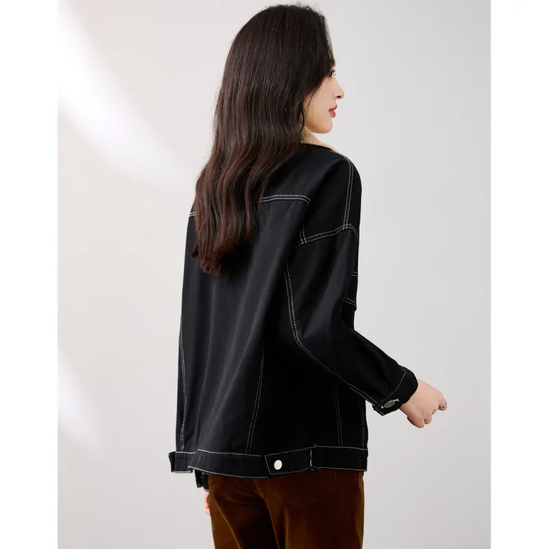 Like The Age Of Water Velvet feel Coat Women's Black-0