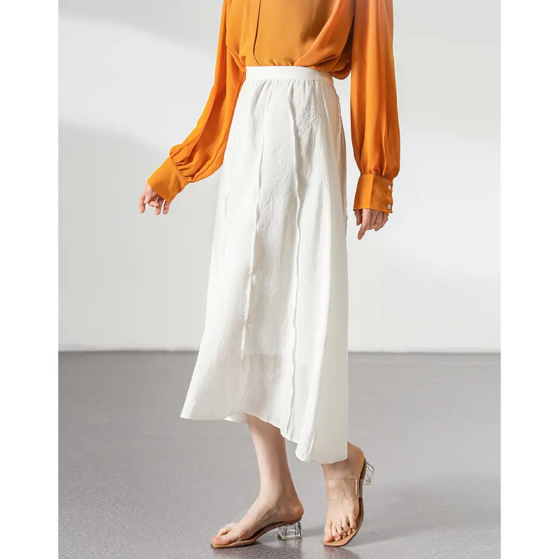 Love Elaine Casual Long Skirt Women's Ecru-5