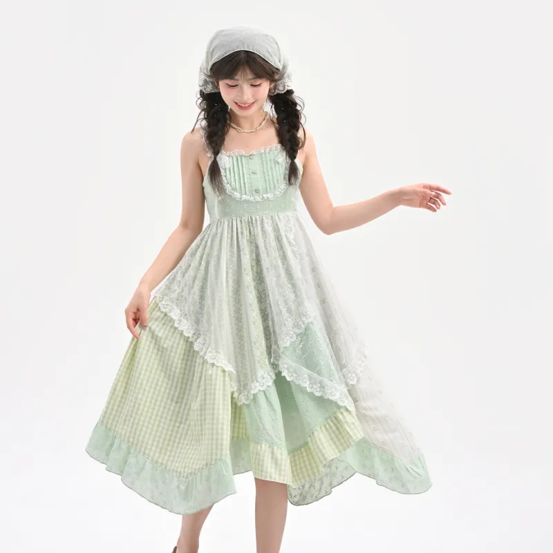 SNBL Slip Dresses Women's Green-5