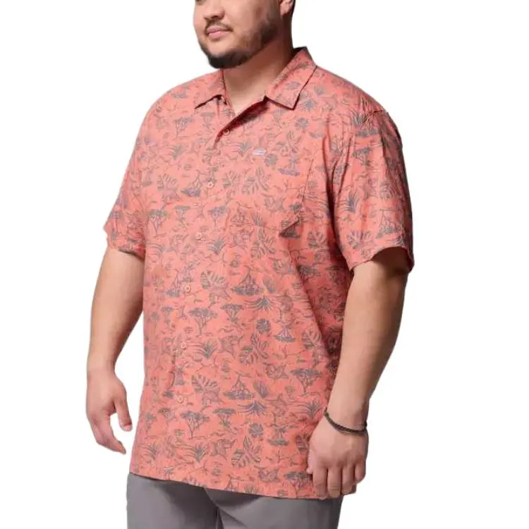 Columbia PFG Trollers Best Shirt Men's Orange Red-2