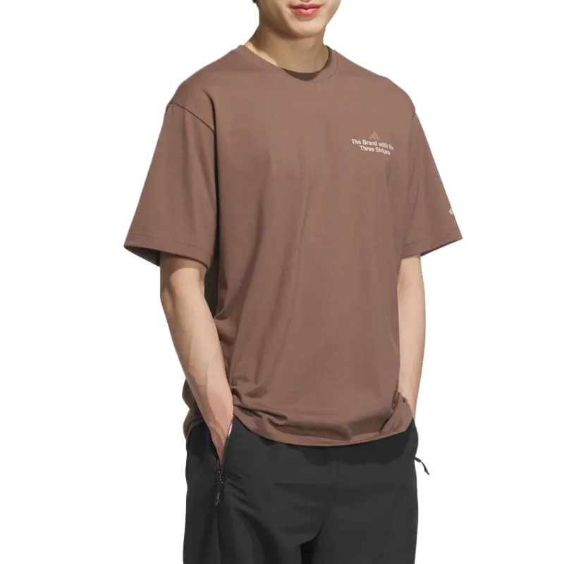 Adidas GFX SHORT SLEEVE T SHIRT T Shirt Men's Brown-3