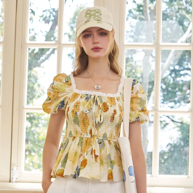 ELF SACK Chiffon Shirts Women's-17