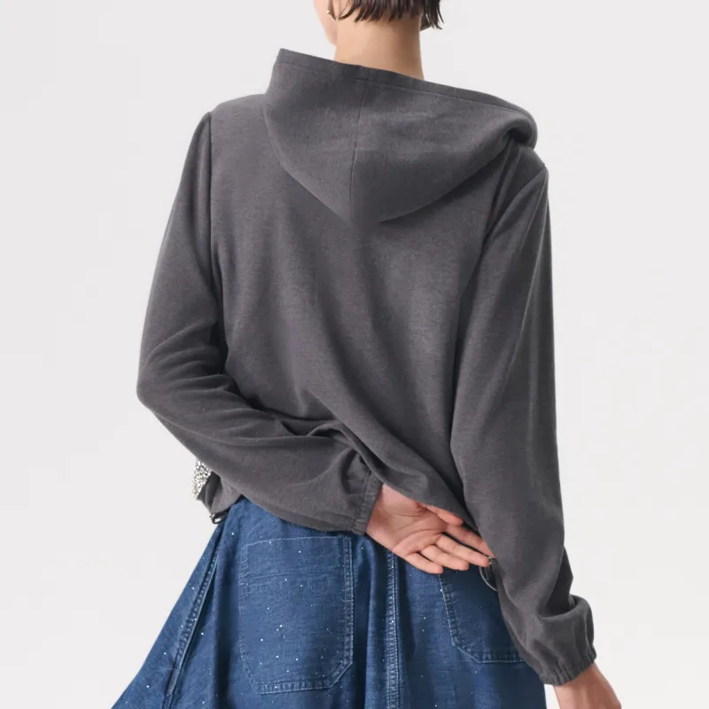 TCH Cropped Coats Women's Dark Gray-5