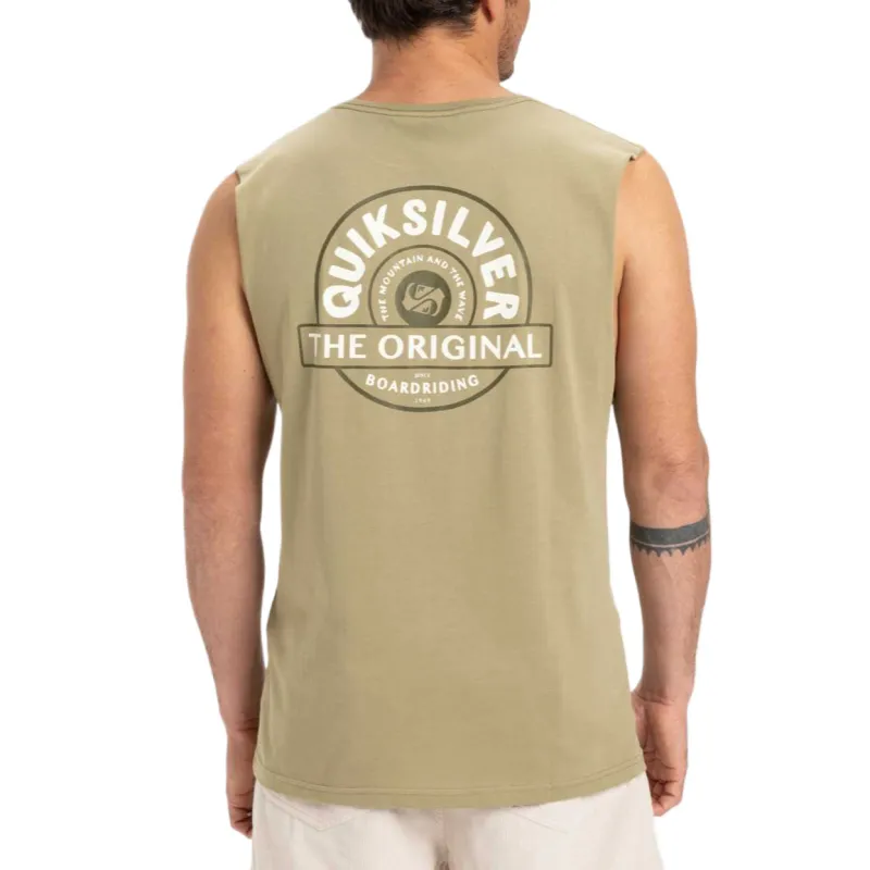 Quiksilver Tank Top Men's Yellow Green-3
