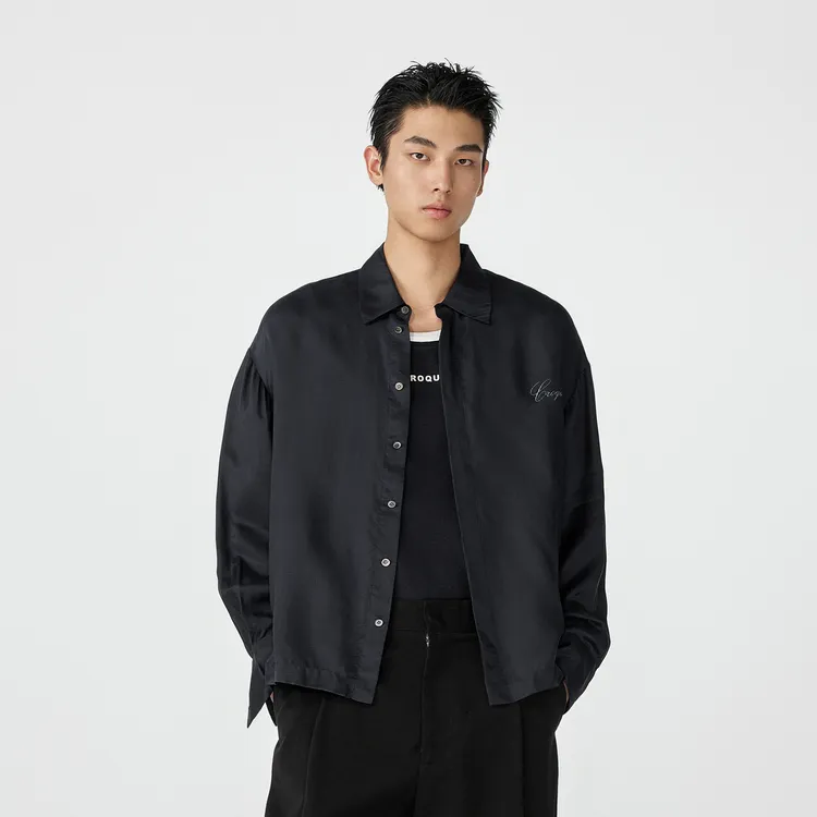 CROQUIS Shirts Unisex 409 Black Navy Blue-2