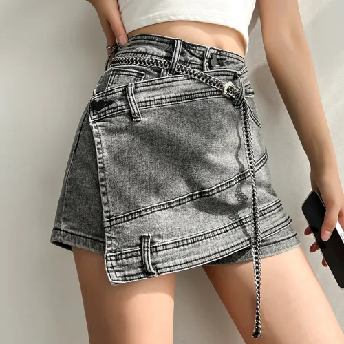 XIANSINIAO UNIFREE Denim Short Skirts Womens Women's
