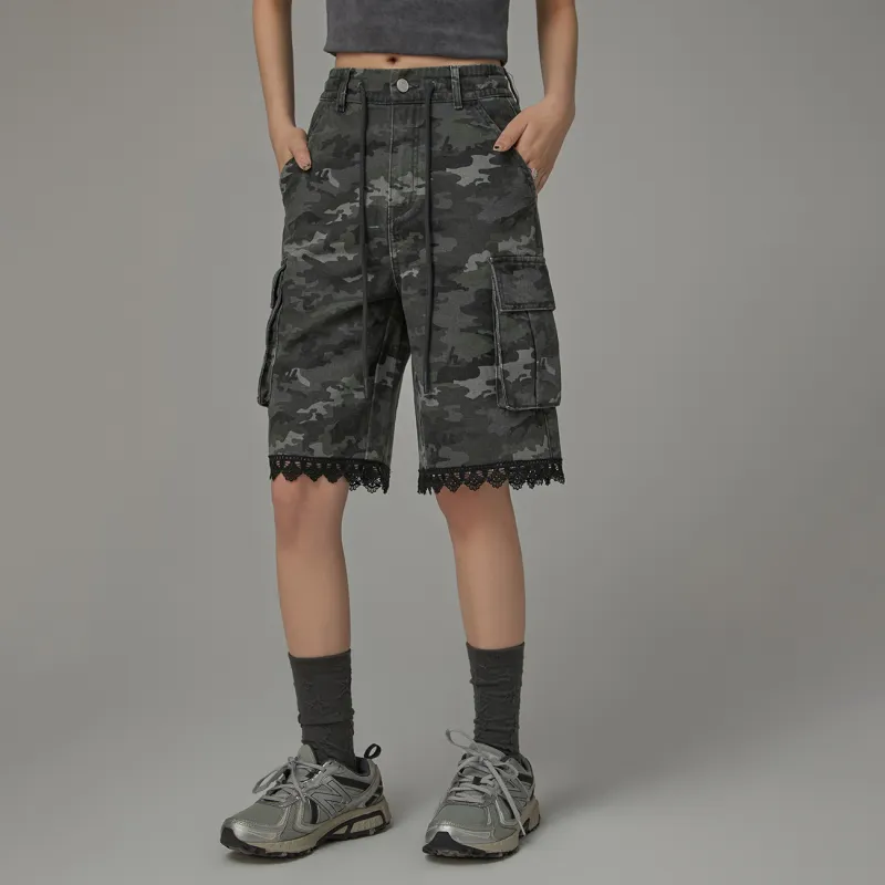 CHUU Casual Pants Women's Camouflage-2