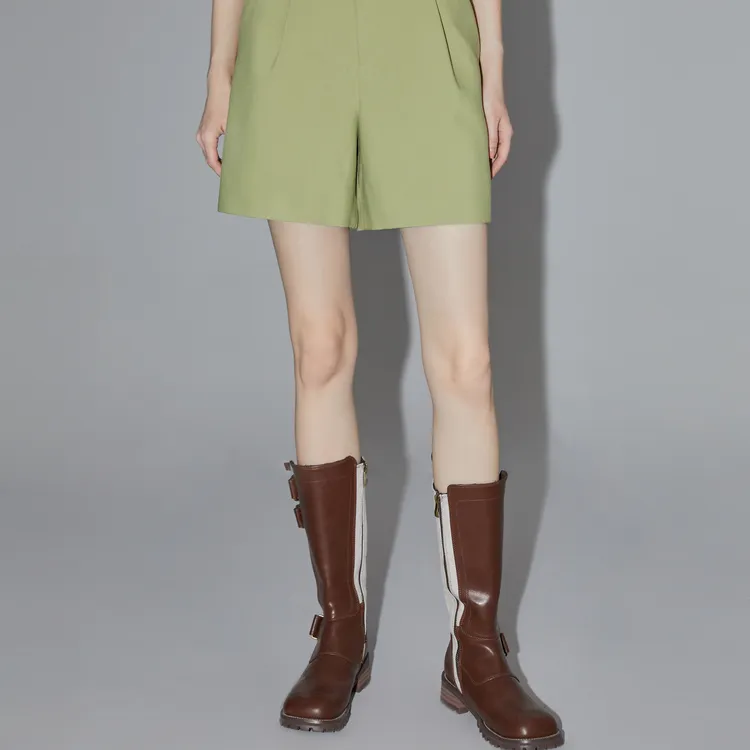 ELLE Summer Casual Shorts Women's Light Green-2
