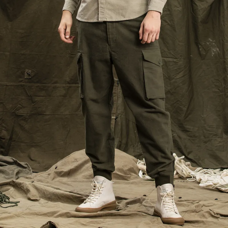 AKCLUB Casual Pants Men Army Green-2
