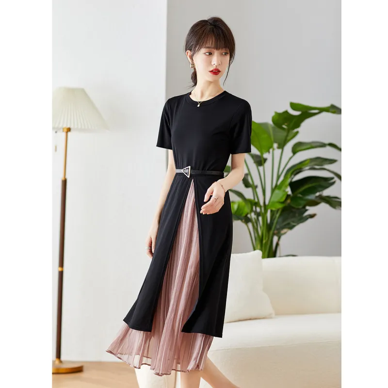 Love Elaine Short Sleeved Dress Women's Black-1