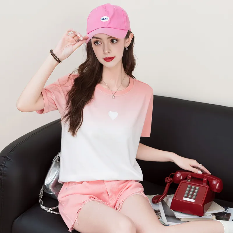 FAWENXIANGZI Summer Regular T Shirt Women's-3