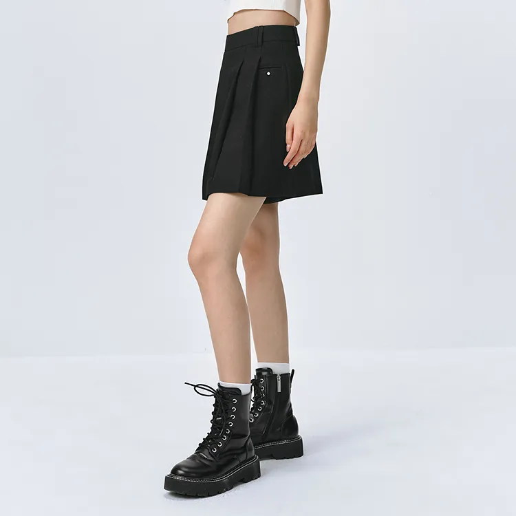 PEACEBIRD Casual Shorts Women's Black-3