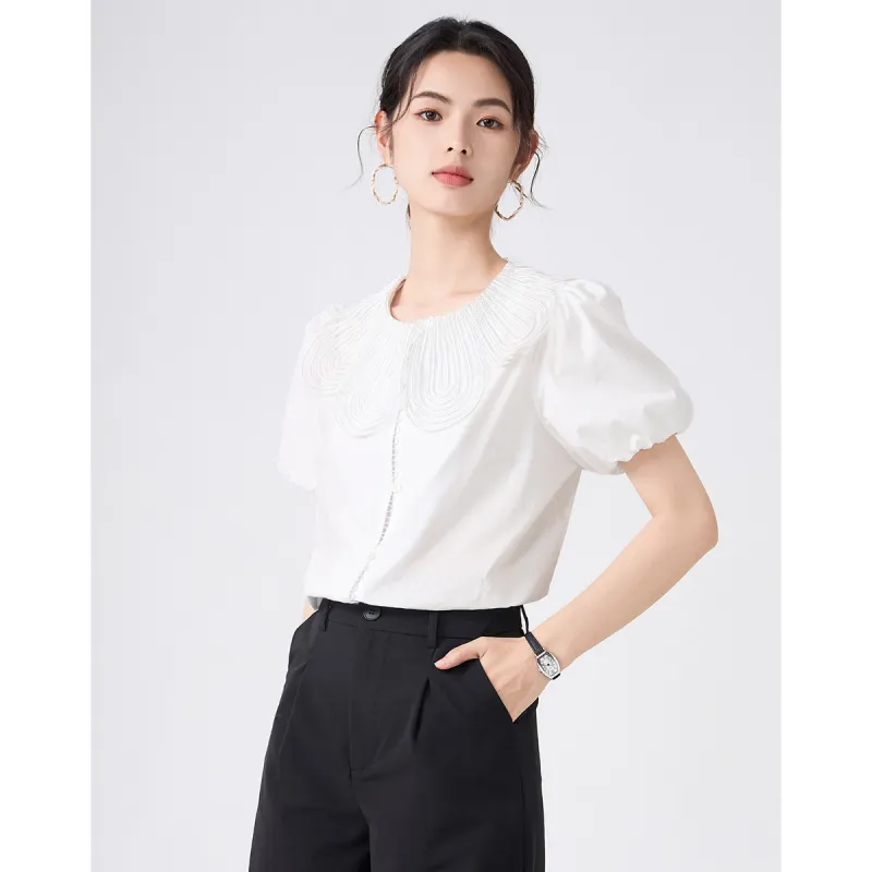 Love Elaine Summer Shirt Regular Women's White-1