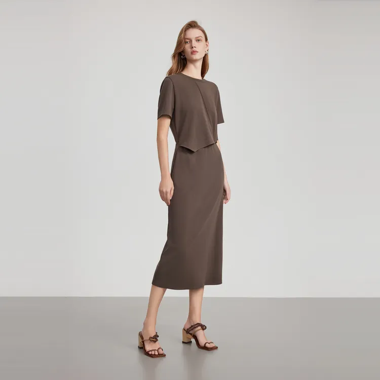 ELLE Short Sleeved Dress Women's-2