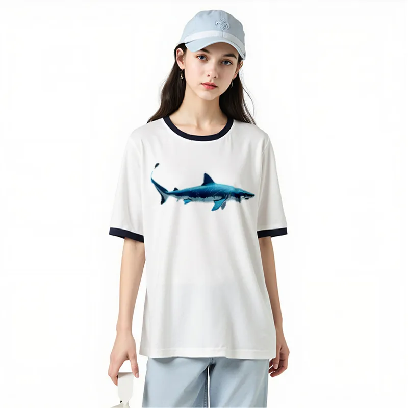 FAIRWHALE Drop Shoulder Sleeve T Shirt Women's-2
