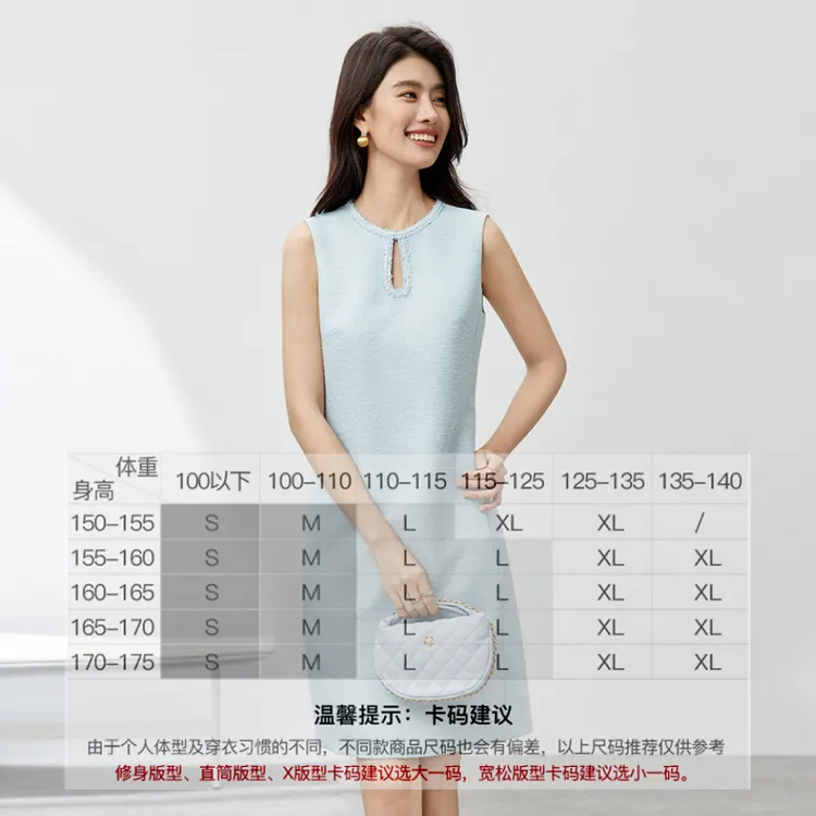 SENTUBILA Sleeveless Dress Women's Transparent Blue-6