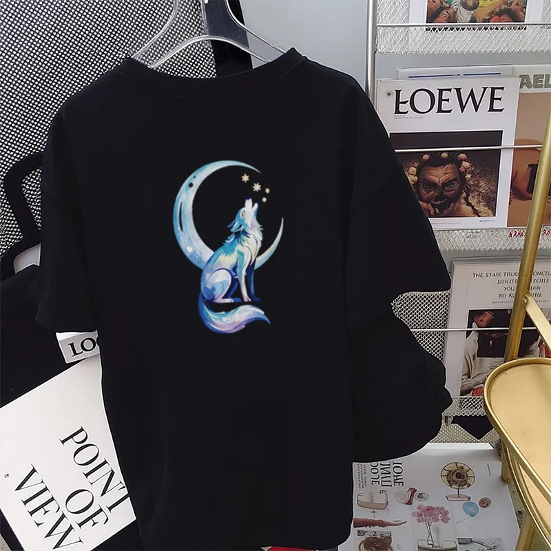 FAIRWHALE Drop Shoulder Sleeve T Shirt Women's-5
