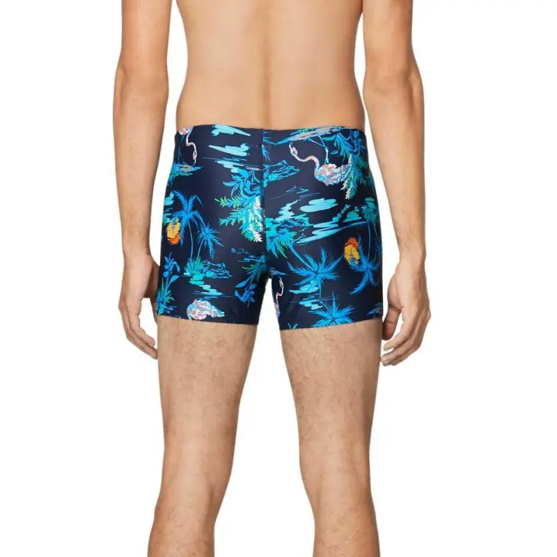 Speedo Hothouse Floral Square Leg Navy Creora Highclo Swimming Shorts Men's-13