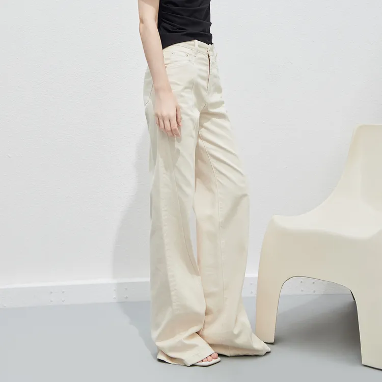 MO&CO Jeans Women's Beige Apricot-4